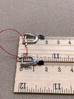 *Серьги Сапфир цв Белое арт. 23410-202-287 (вес 2,31 г) - фото 330481