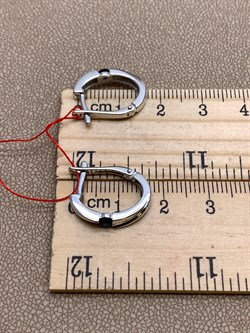 *Серьги Сапфир цв Белое арт. 23073-202-229 (вес 3,44 г) - фото 330495