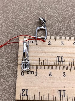 *Серьги Сапфир цв Белое арт. 23586-202-293 (вес 3,11 г) - фото 330502