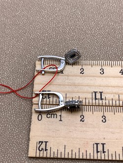 *Серьги Сапфир цв Белое арт. 23586-202-293 (вес 3,11 г) - фото 330503