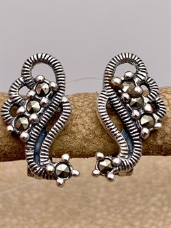 *Серьги Марказит арт HE449-003 Вес 3,68 г - фото 330511 *Серьги Марказит арт HE449-003 Вес 3,68 г - фото 330511