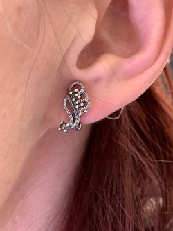 *Серьги Марказит арт HE449-003 Вес 3,68 г - фото 330514 *Серьги Марказит арт HE449-003 Вес 3,68 г - фото 330514