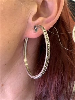 *Серьги Конго Марказит арт HE1612-352 Вес 19,51 г - фото 330541 *Серьги Конго Марказит арт HE1612-352 Вес 19,51 г - фото 330541