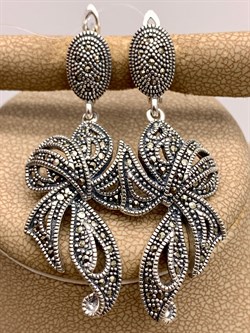 *Серьги Бантики Марказит арт. HE1449-1L-624 Вес 13,86 г - фото 330559 *Серьги Бантики Марказит арт. HE1449-1L-624 Вес 13,86 г - фото 330559