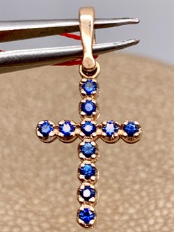 *Подвеска Сапфир цв Красное арт. 3246-102-232 (вес 0,92 г) - фото 330687