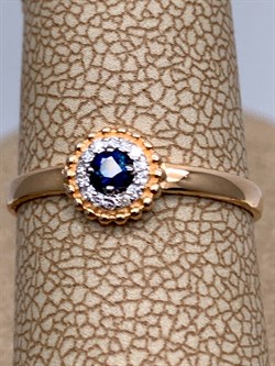 *Кольцо р.16 Сапфир цв Красное арт. 12510-102-261 (вес 1,13 г) - фото 330707