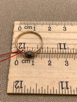 *Кольцо р.16 Сапфир цв Красное арт. 12510-102-261 (вес 1,13 г) - фото 330710