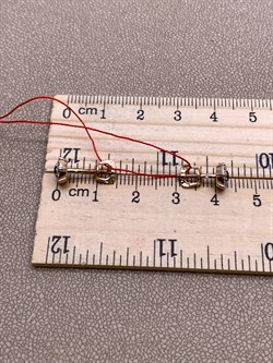 *Пусеты Сапфир цв Красное арт. 22686-102-730 (вес 2 г) - фото 330730