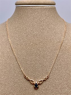 *Колье 40см. Сапфир цв Красное арт. 6162-102-231 (вес 2,24 г) - фото 330786 *Колье 40см. Сапфир цв Красное арт. 6162-102-231 (вес 2,24 г) - фото 330786