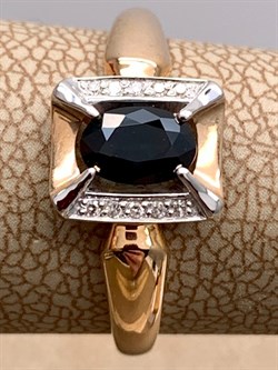 *Кольцо р.17 Сапфир цв Красное арт. 13933-102-923 (вес 1,95 г) - фото 330810