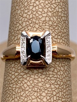 *Кольцо р.17 Сапфир цв Красное арт. 13933-102-923 (вес 1,95 г) - фото 330813