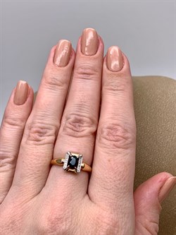 *Кольцо р.17 Сапфир цв Красное арт. 13933-102-923 (вес 1,95 г) - фото 330815