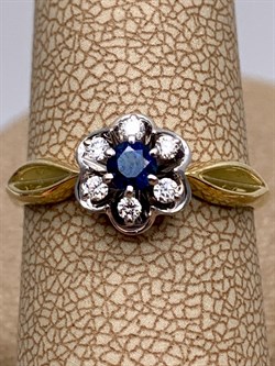 *Кольцо р.17,5 Синий Сапфир цв Лимонное арт. 11104-302-590 вес 2,3 г - фото 330834 *Кольцо р.17,5 Синий Сапфир цв Лимонное арт. 11104-302-590 вес 2,3 г - фото 330834