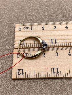 *Кольцо р.17,5 Синий Сапфир цв Лимонное арт. 11104-302-590 вес 2,3 г - фото 330838 *Кольцо р.17,5 Синий Сапфир цв Лимонное арт. 11104-302-590 вес 2,3 г - фото 330838