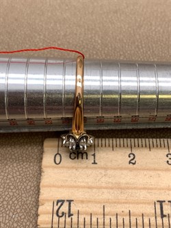 *Кольцо р.19,5 Сапфир цв Красное арт. 11050-102-249 (вес 2,36 г) - фото 330840