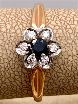 *Кольцо р.19,5 Сапфир цв Красное арт. 11050-102-249 (вес 2,36 г) - фото 330842