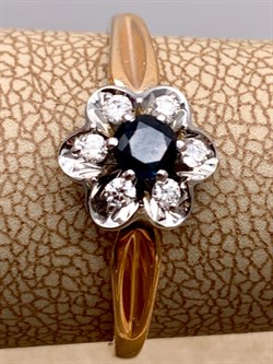 *Кольцо р.19,5 Сапфир цв Красное арт. 11050-102-249 (вес 2,36 г) - фото 330845