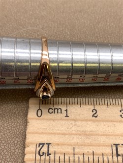 *Кольцо р.17,5 Синий Сапфир цв Красное арт. 13136-102-816, (вес 2,89 г) - фото 330896