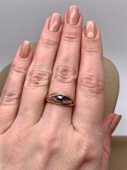 *Кольцо р.17,5 Синий Сапфир цв Красное арт. 13136-102-816, (вес 2,89 г) - фото 330903