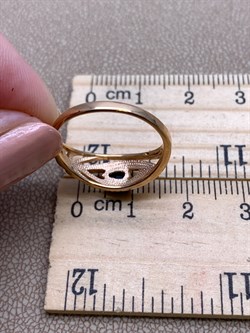 *Кольцо р.17,5 Синий Сапфир цв Красное арт. 13136-102-816, (вес 2,89 г) - фото 330905