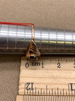 *Кольцо р.17,5 Сапфир цв Красное арт. 11467-102-620 (вес 2,15 г) - фото 330909