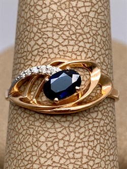 *Кольцо р.17,5 Сапфир цв Красное арт. 11467-102-620 (вес 2,15 г) - фото 330914