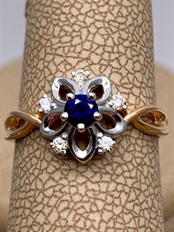 *Кольцо р.16 Сапфир цв Красное арт. 11302-102-227 (вес 2,16 г) - фото 330926