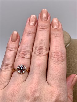 *Кольцо р.16 Сапфир цв Красное арт. 11302-102-227 (вес 2,16 г) - фото 330927