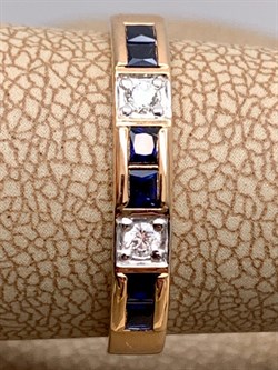 *Кольцо р.18 Сапфир цв Красное арт. 12586-102-529 (вес 2,46 г) - фото 330948