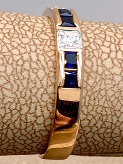 *Кольцо р.18 Сапфир цв Красное арт. 12586-102-529 (вес 2,46 г) - фото 330949