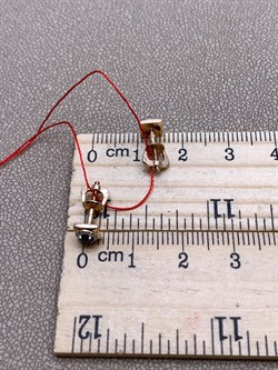 *Пусеты Сапфир цв Красное арт. 22517-102-724 (вес 1,53 г) - фото 330972