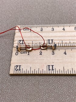 *Пусеты Сапфир цв Красное арт. 22517-102-724 (вес 1,53 г) - фото 330973