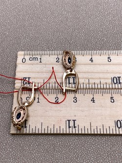 *Серьги Сапфир цв Красное арт. 23437-102-414 (вес 4,41 г) - фото 330980