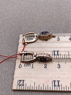 *Серьги Сапфир цв Красное арт. 23437-102-414 (вес 4,41 г) - фото 330982