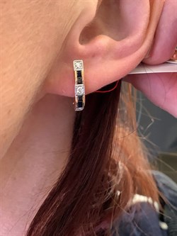 *Серьги Сапфир цв Красное арт. 22586-102-727 (вес 3,5 г) - фото 331015