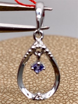 *Подвеска Танзанит цв Белое арт. 34095-204-833 (вес 0,56 г) - фото 331019 *Подвеска Танзанит цв Белое арт. 34095-204-833 (вес 0,56 г) - фото 331019