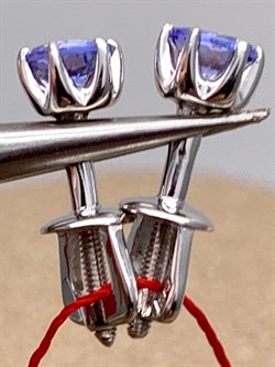 *Пусеты Танзанит цв Белое арт. 2338-204-359 (вес 1,3 г) - фото 331026 *Пусеты Танзанит цв Белое арт. 2338-204-359 (вес 1,3 г) - фото 331026