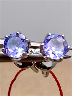 *Пусеты Танзанит цв Белое арт. 2338-204-359 (вес 1,3 г) - фото 331027 *Пусеты Танзанит цв Белое арт. 2338-204-359 (вес 1,3 г) - фото 331027