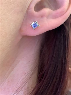 *Пусеты Танзанит цв Белое арт. 23650-204-097 (вес 2,14 г) - фото 331058 *Пусеты Танзанит цв Белое арт. 23650-204-097 (вес 2,14 г) - фото 331058