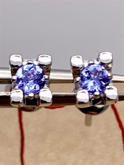 *Пусеты Танзанит цв Белое арт. 23650-204-097 (вес 2,14 г) - фото 331061 *Пусеты Танзанит цв Белое арт. 23650-204-097 (вес 2,14 г) - фото 331061