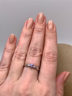 *Кольцо р.17 Танзанит цв Белое арт. 12684-204-335 (вес 1,39 г) - фото 331081