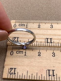 *Кольцо р.17 Танзанит цв Белое арт. 12684-204-335 (вес 1,39 г) - фото 331082