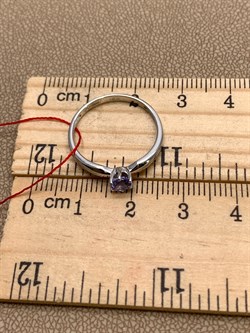 *Кольцо р.17 Танзанит цв Белое арт. 12684-204-335 (вес 1,39 г) - фото 331083