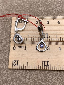 *Серьги Танзанит цв Белое арт. 23810-204-058 (вес 3,06 г) - фото 331116