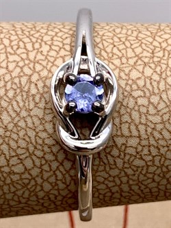 *Кольцо р.19 Танзанит цв Белое арт. 14187-204-151 (вес 1,91 г) - фото 331140