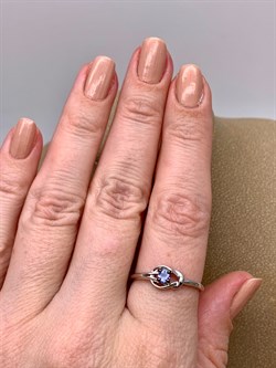 *Кольцо р.19 Танзанит цв Белое арт. 14187-204-151 (вес 1,91 г) - фото 331144