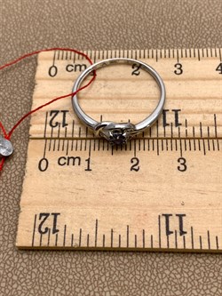 *Кольцо р.19 Танзанит цв Белое арт. 14187-204-151 (вес 1,91 г) - фото 331146