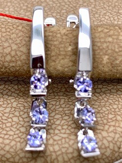 *Серьги Танзанит цв Белое арт. 23540-204-154 (вес 2,8 г) - фото 331150 *Серьги Танзанит цв Белое арт. 23540-204-154 (вес 2,8 г) - фото 331150