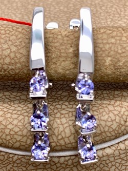 *Серьги Танзанит цв Белое арт. 23540-204-154 (вес 2,8 г) - фото 331151 *Серьги Танзанит цв Белое арт. 23540-204-154 (вес 2,8 г) - фото 331151