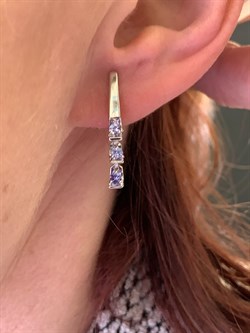 *Серьги Танзанит цв Белое арт. 23540-204-154 (вес 2,8 г) - фото 331152 *Серьги Танзанит цв Белое арт. 23540-204-154 (вес 2,8 г) - фото 331152